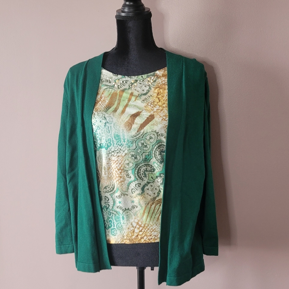 Petite Alfred Dunner Women's Top/Sweater Combo